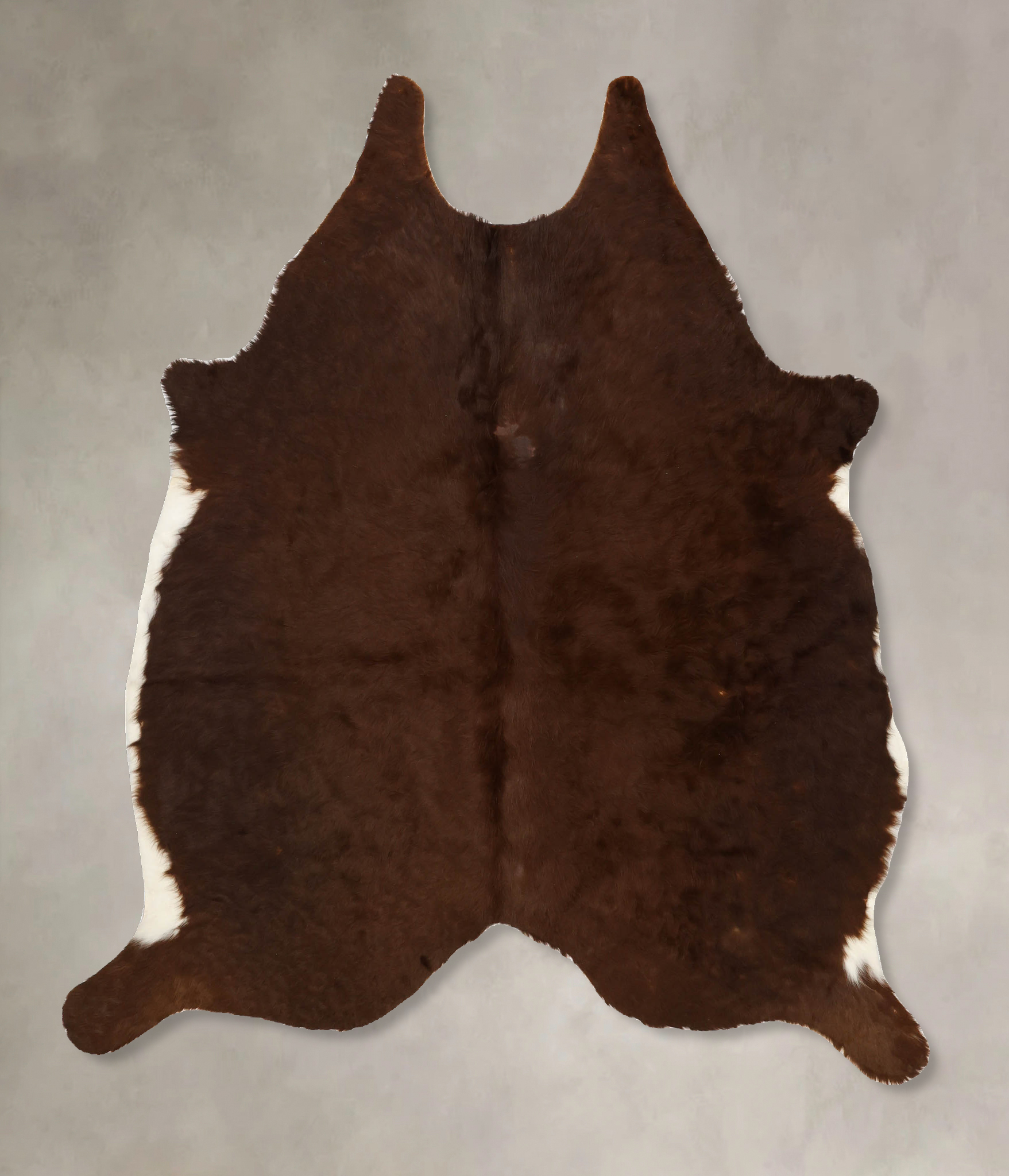 Solid Brown Cowhide Rug #B11046