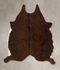 Solid Brown Large Brazilian Cowhide Rug 6'4