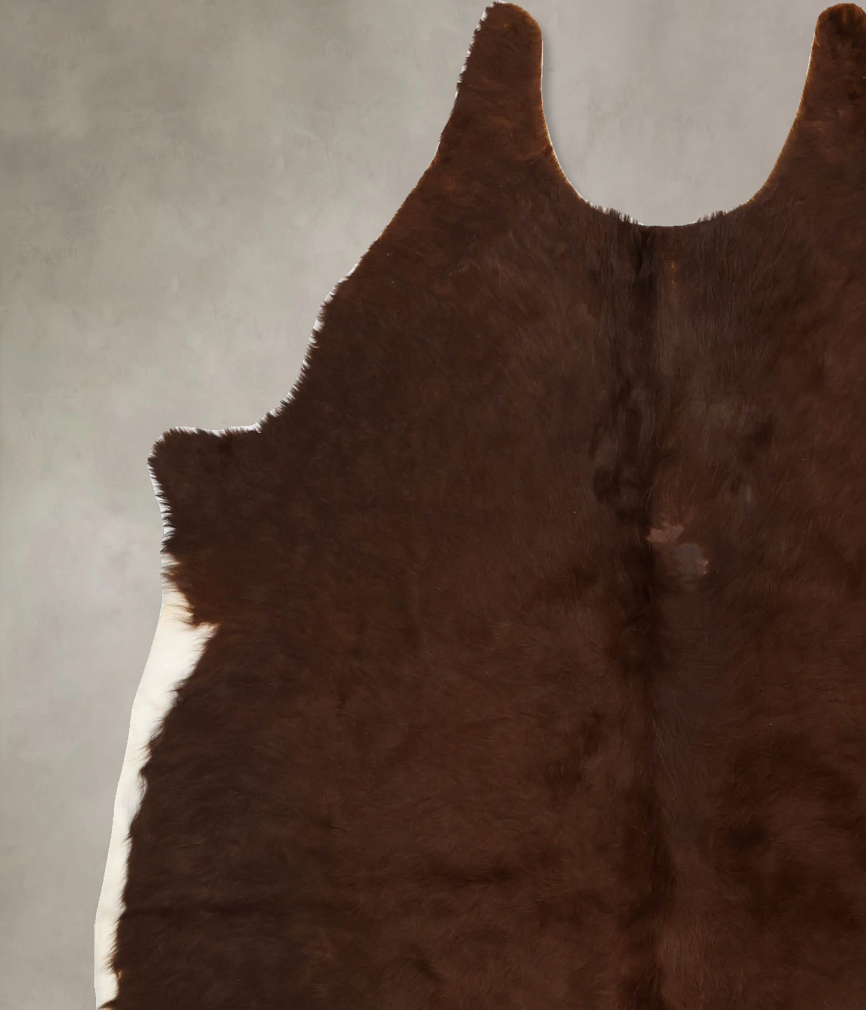 Solid Brown Cowhide Rug #B11046