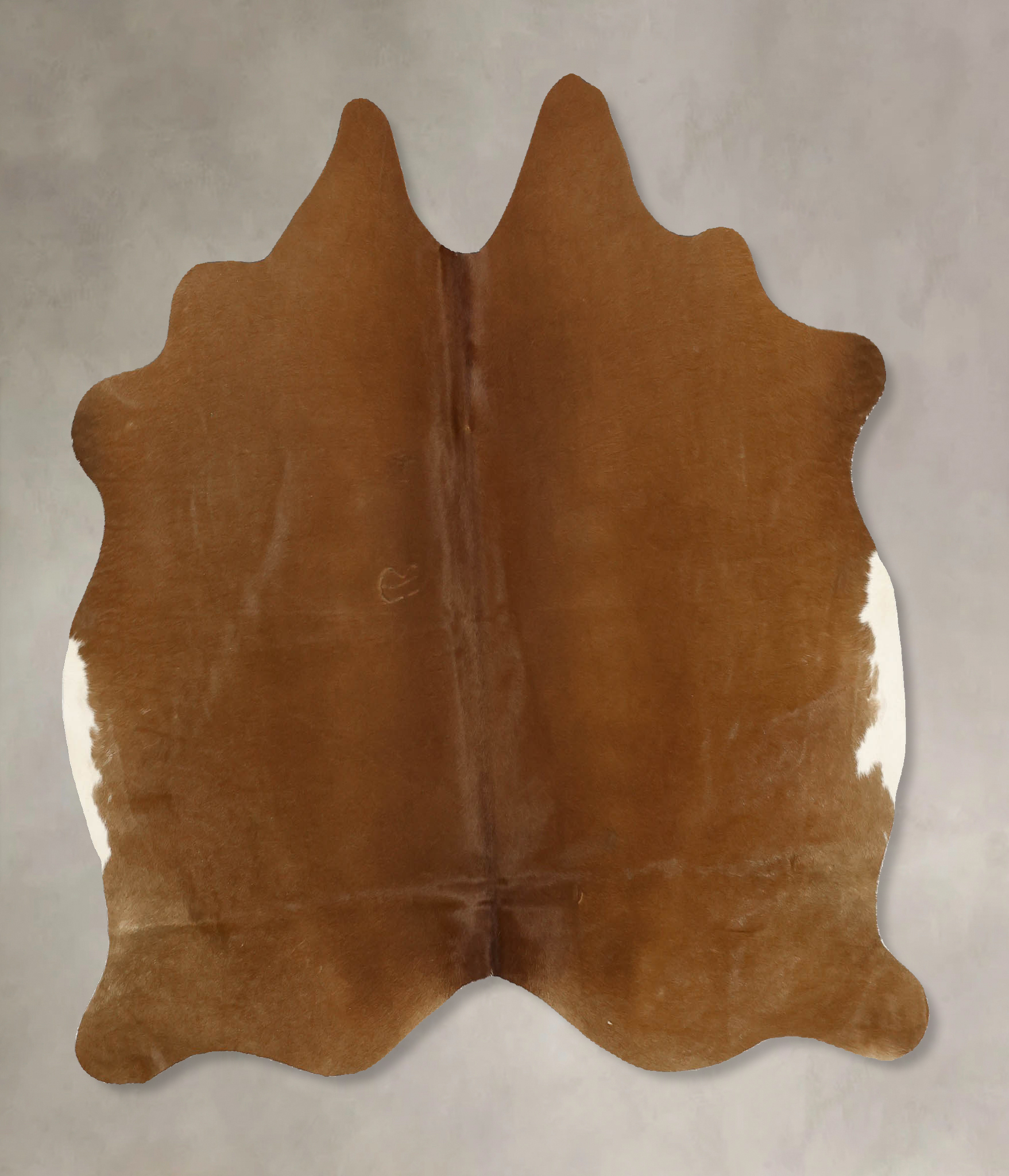 Solid Brown Cowhide Rug #B11047