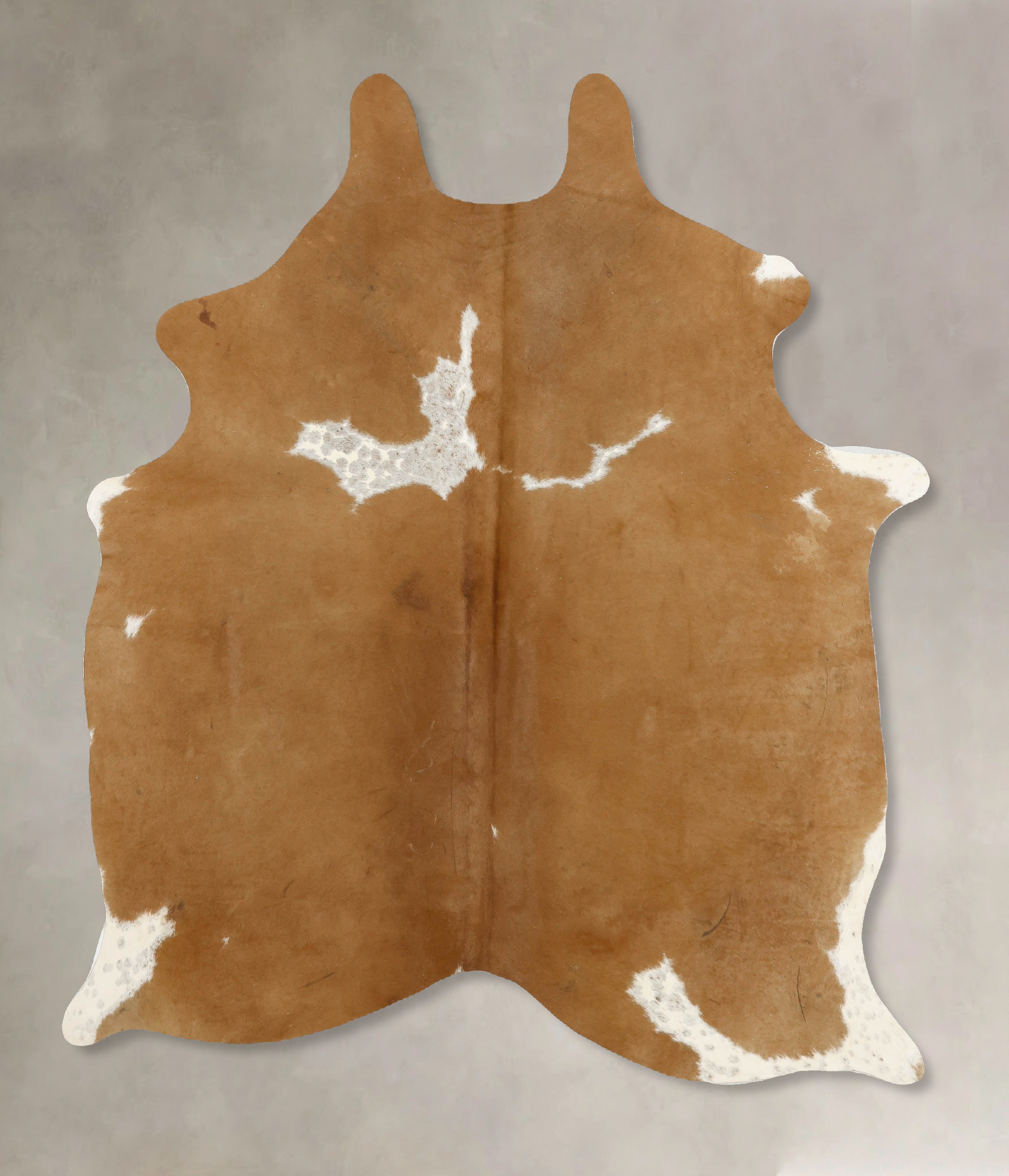 Brown and White Regular Cowhide Rug #B11056