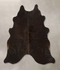 Chocolate Medium Brazilian Cowhide Rug 5'1