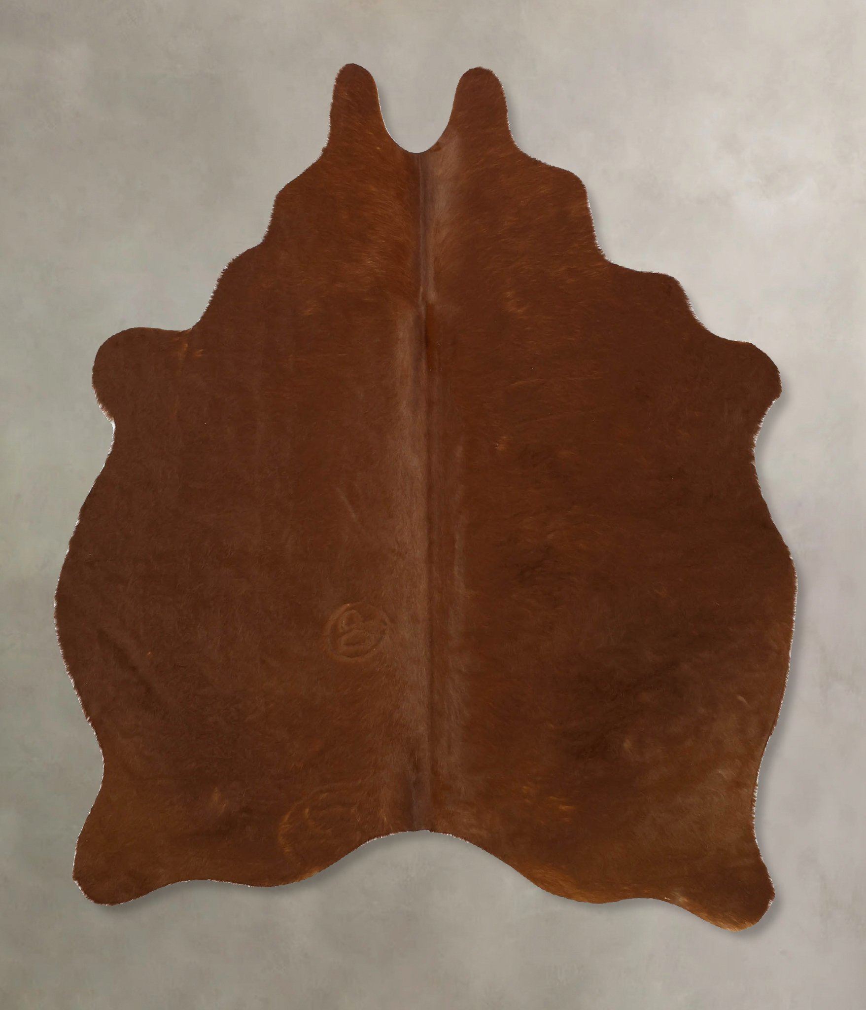 Solid Brown Cowhide Rug #B11061