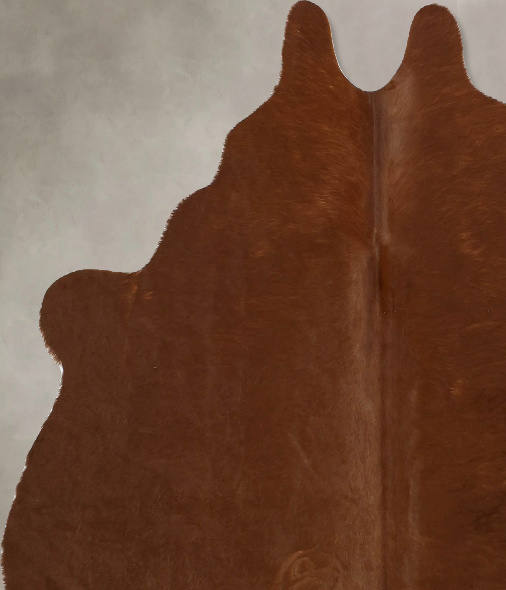 Solid Brown Cowhide Rug #B11061