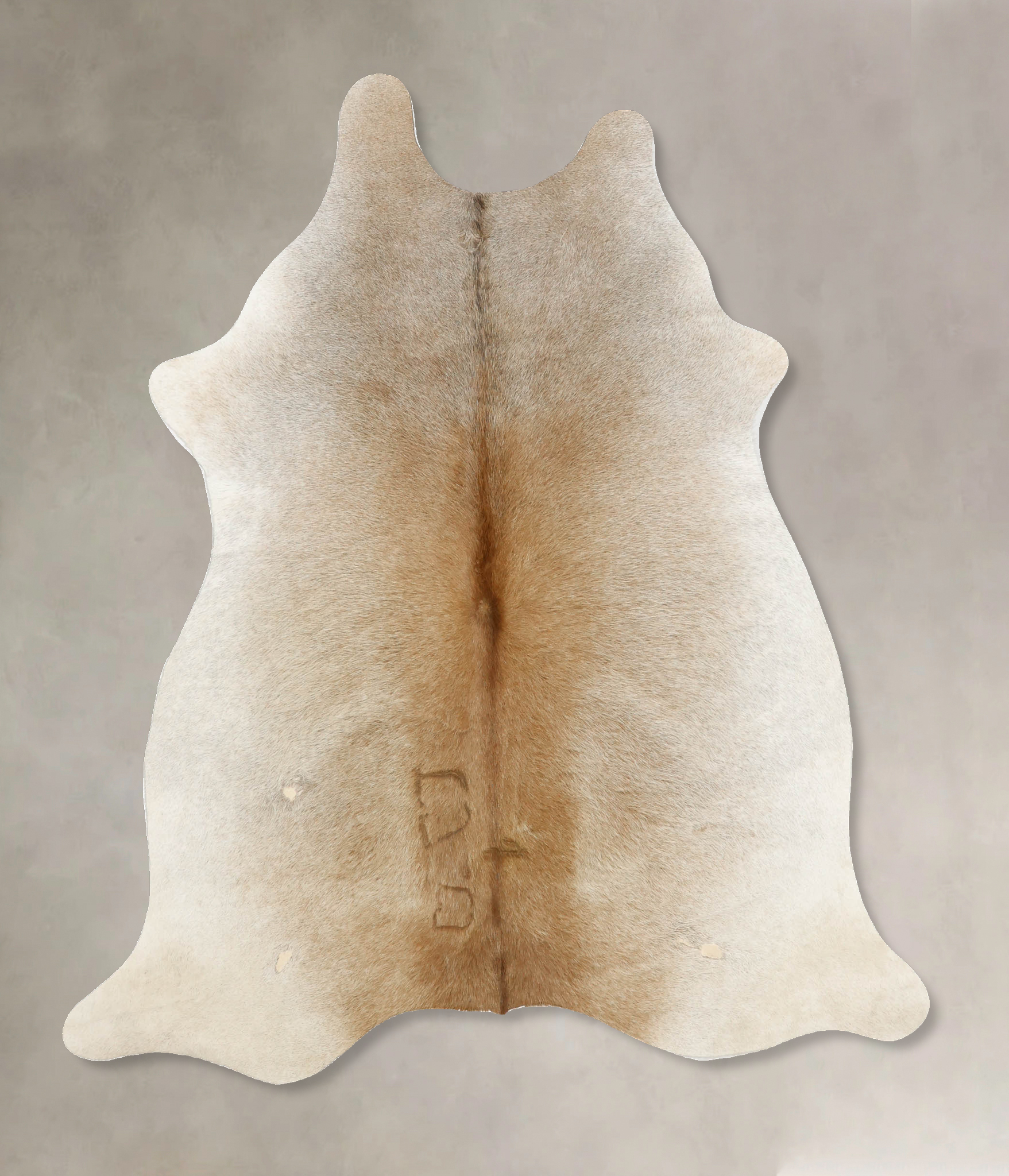 Grey with Beige Cowhide Rug #B11083