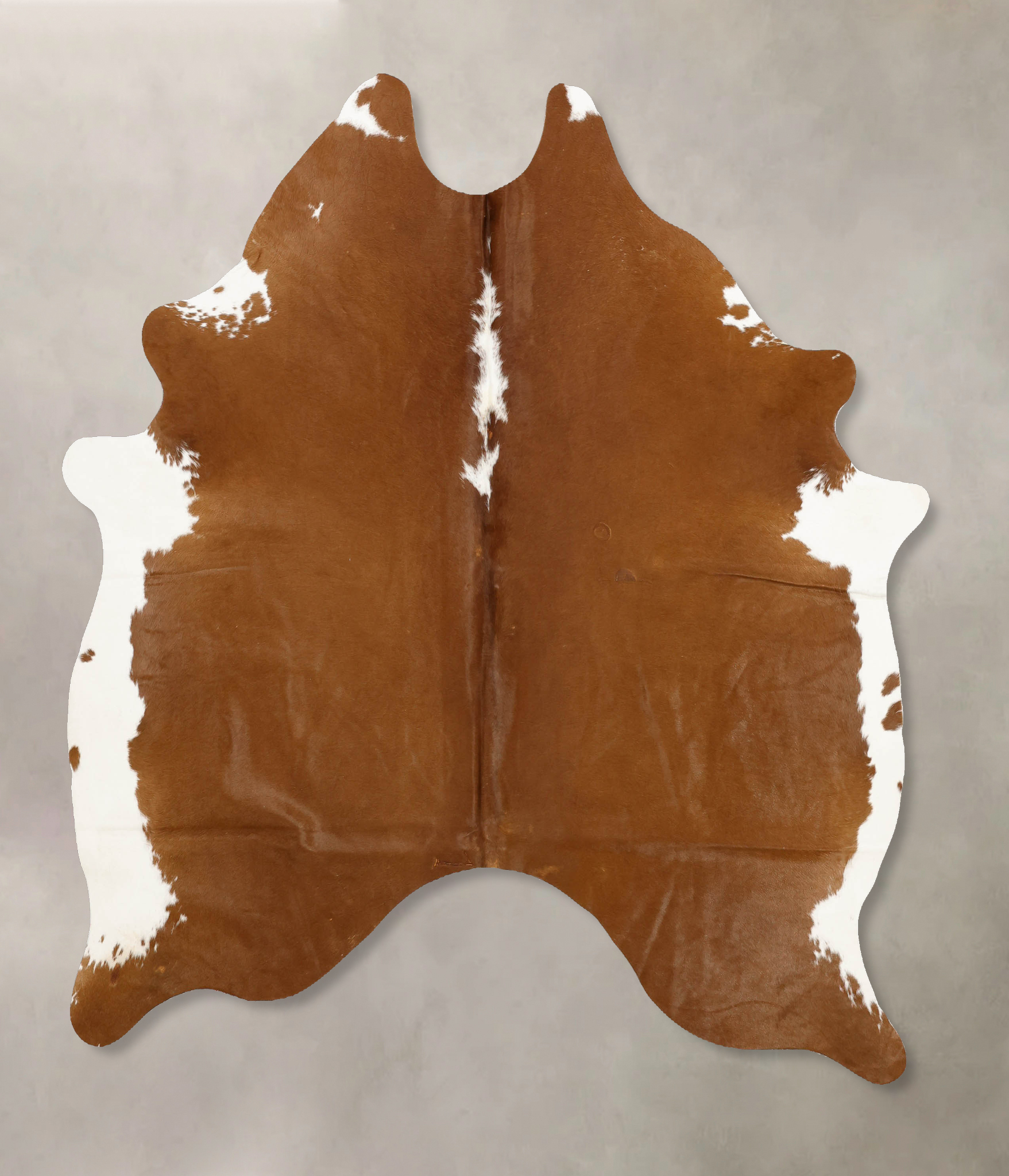 Brown and White Regular Cowhide Rug #B11089