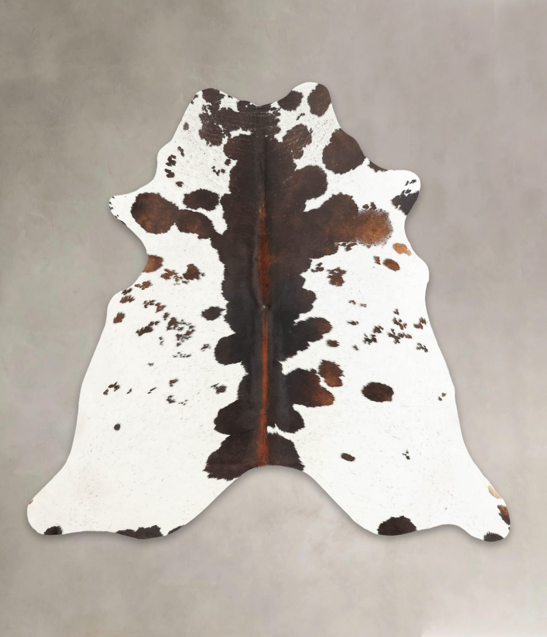 Chocolate and White Cowhide Rug #B1109