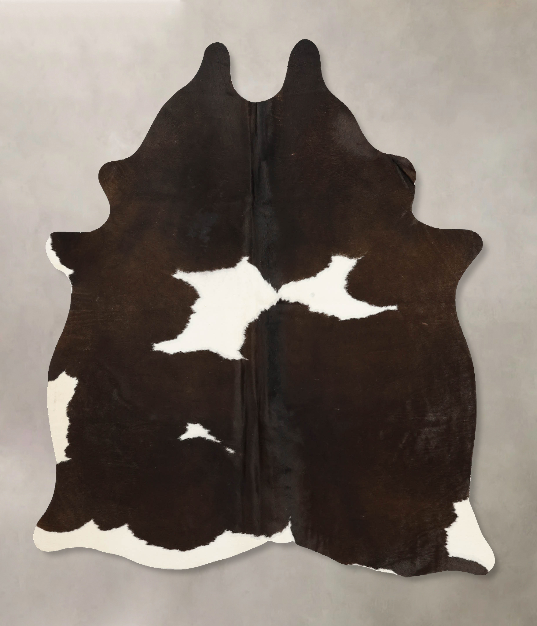 Chocolate and White Cowhide Rug #B11117