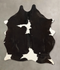 Black and White Large Brazilian Cowhide Rug 6'11