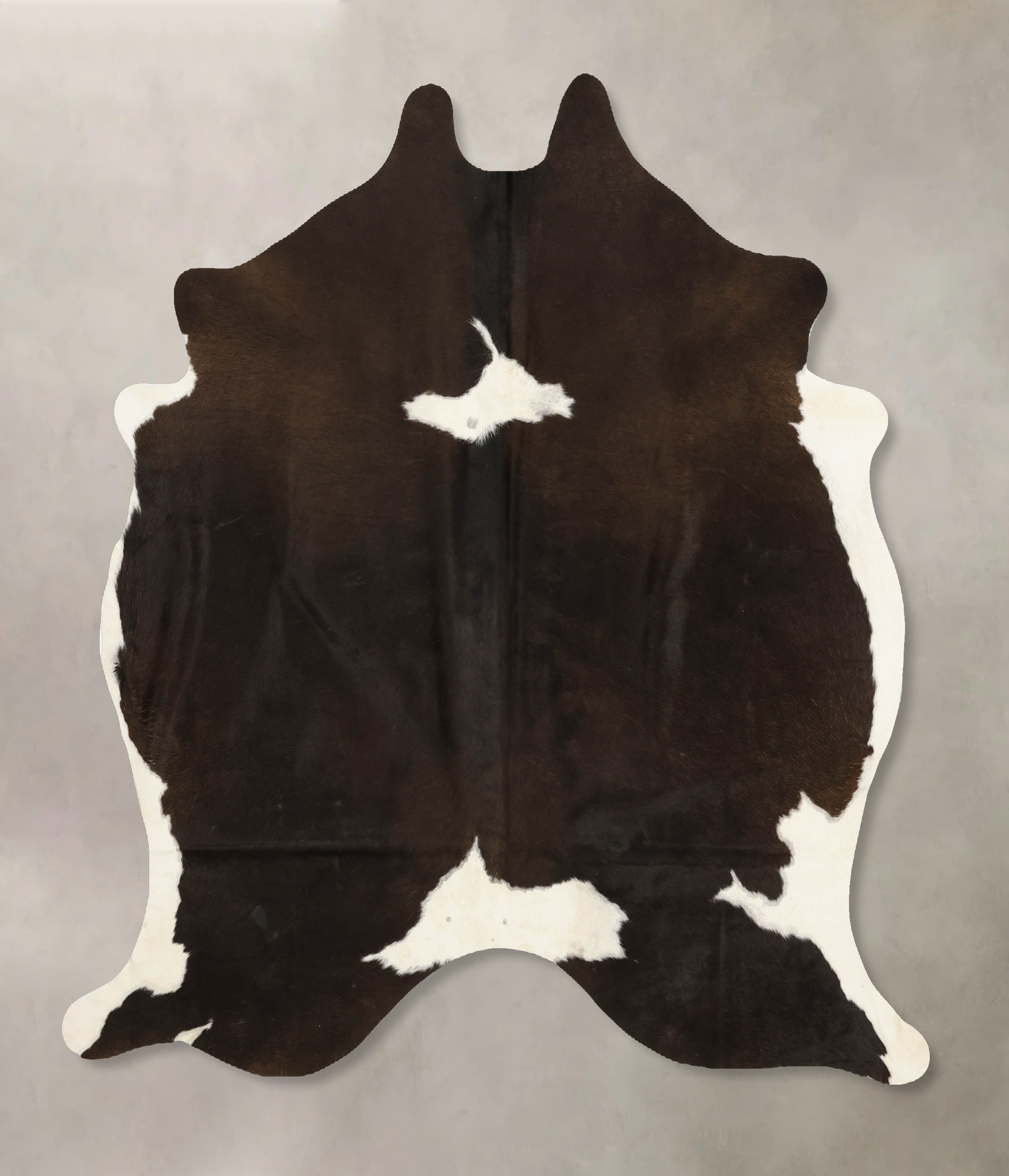 Chocolate and White Cowhide Rug #B11121