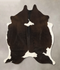 Chocolate and White Large Brazilian Cowhide Rug 6'1