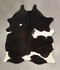 Black and White Large Brazilian Cowhide Rug 6'7