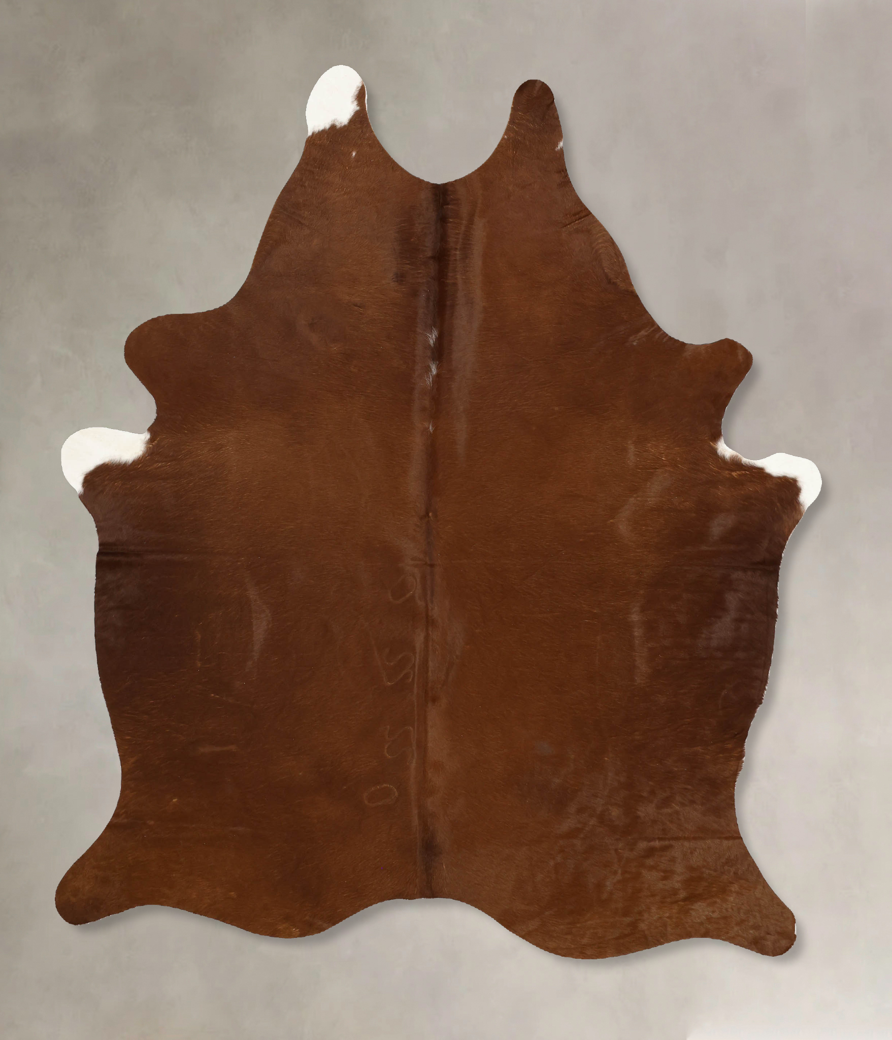 Solid Brown Cowhide Rug #B11131