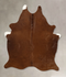 Solid Brown Large Brazilian Cowhide Rug 7'1