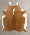 Brown and White Regular Large Brazilian Cowhide Rug 6'10