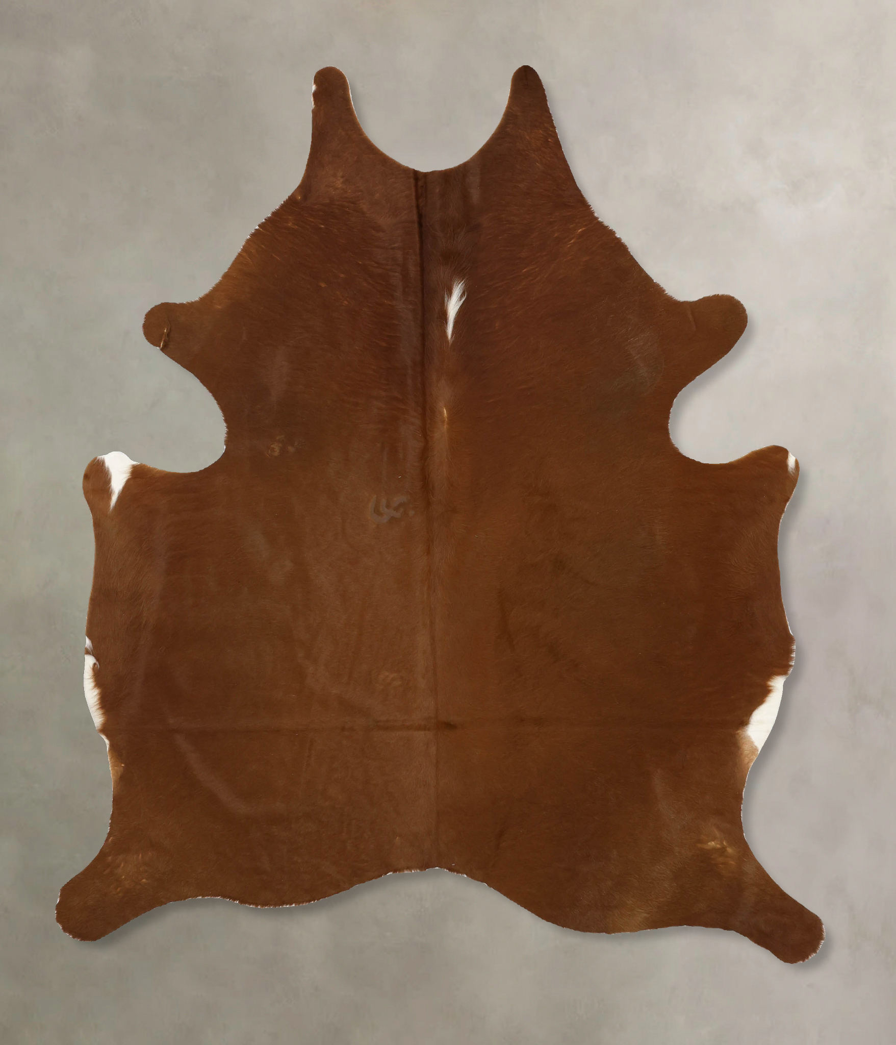 Solid Brown Cowhide Rug #B11138