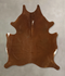 Solid Brown Large Brazilian Cowhide Rug 6'6