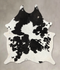 Black and White Large Brazilian Cowhide Rug 6'7