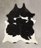 Black and White Large Brazilian Cowhide Rug 6'6