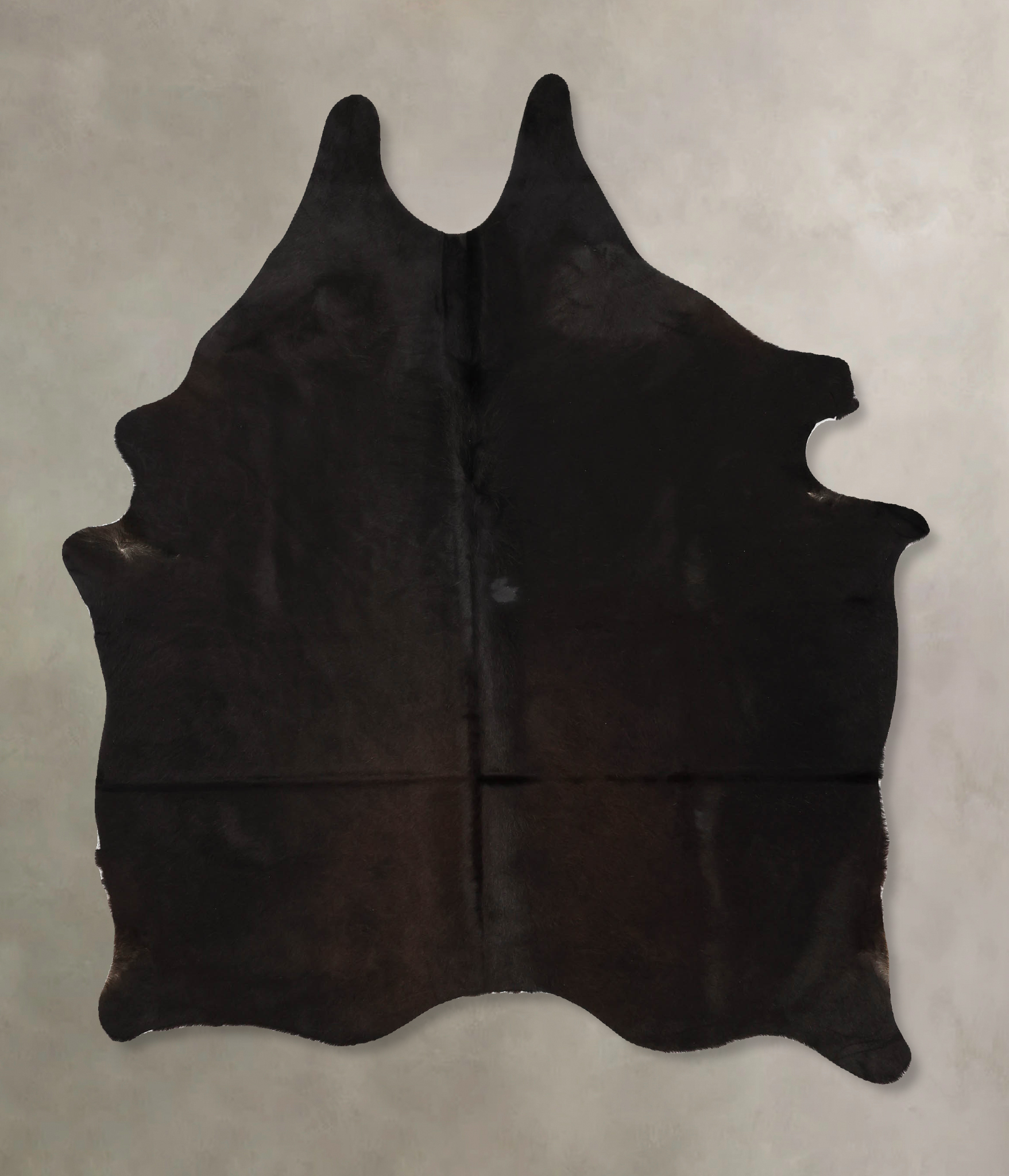 Solid Black Cowhide Rug #B11147