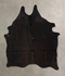 Solid Black Large Brazilian Cowhide Rug 6'4