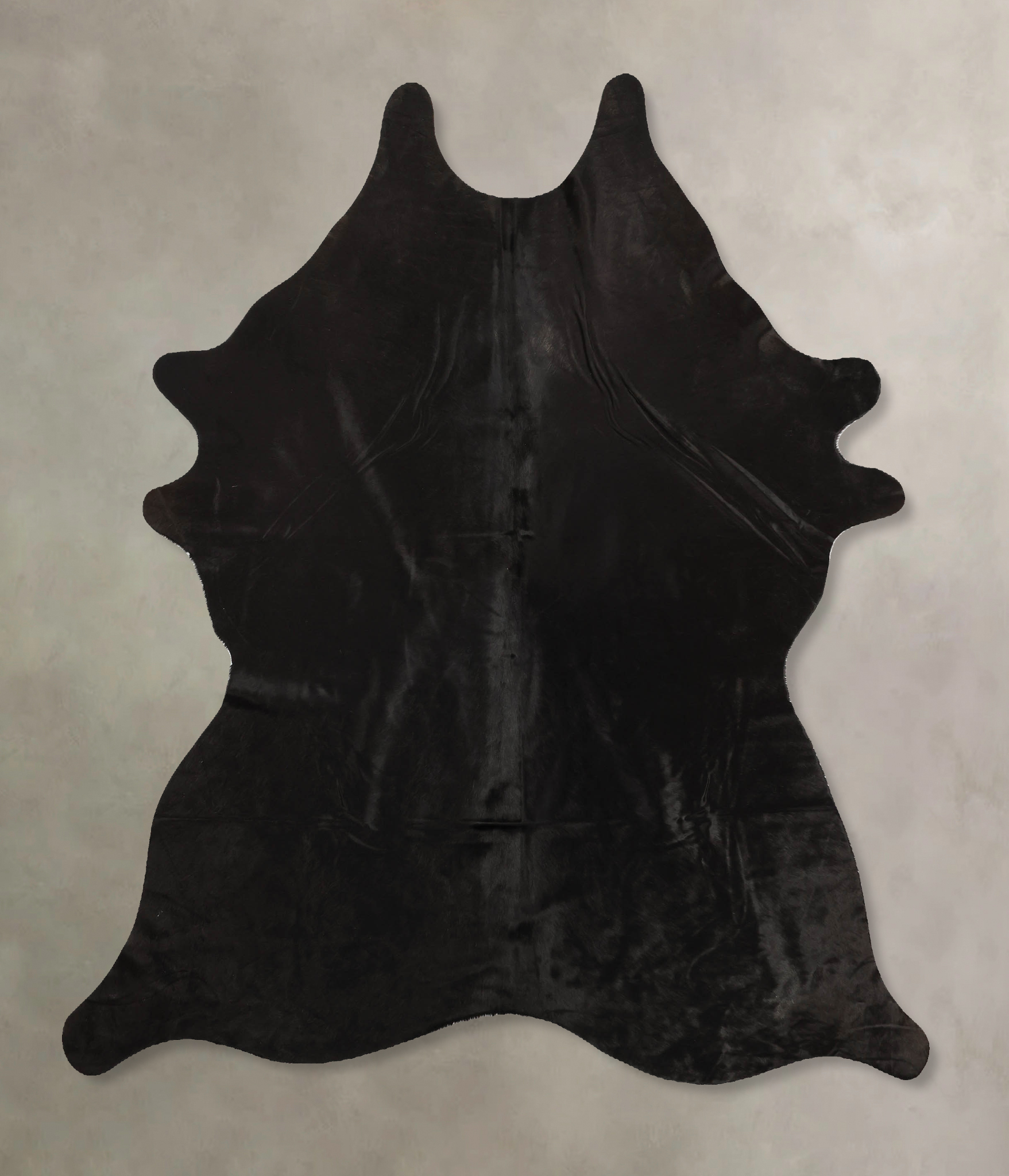 Solid Black Cowhide Rug #B11148