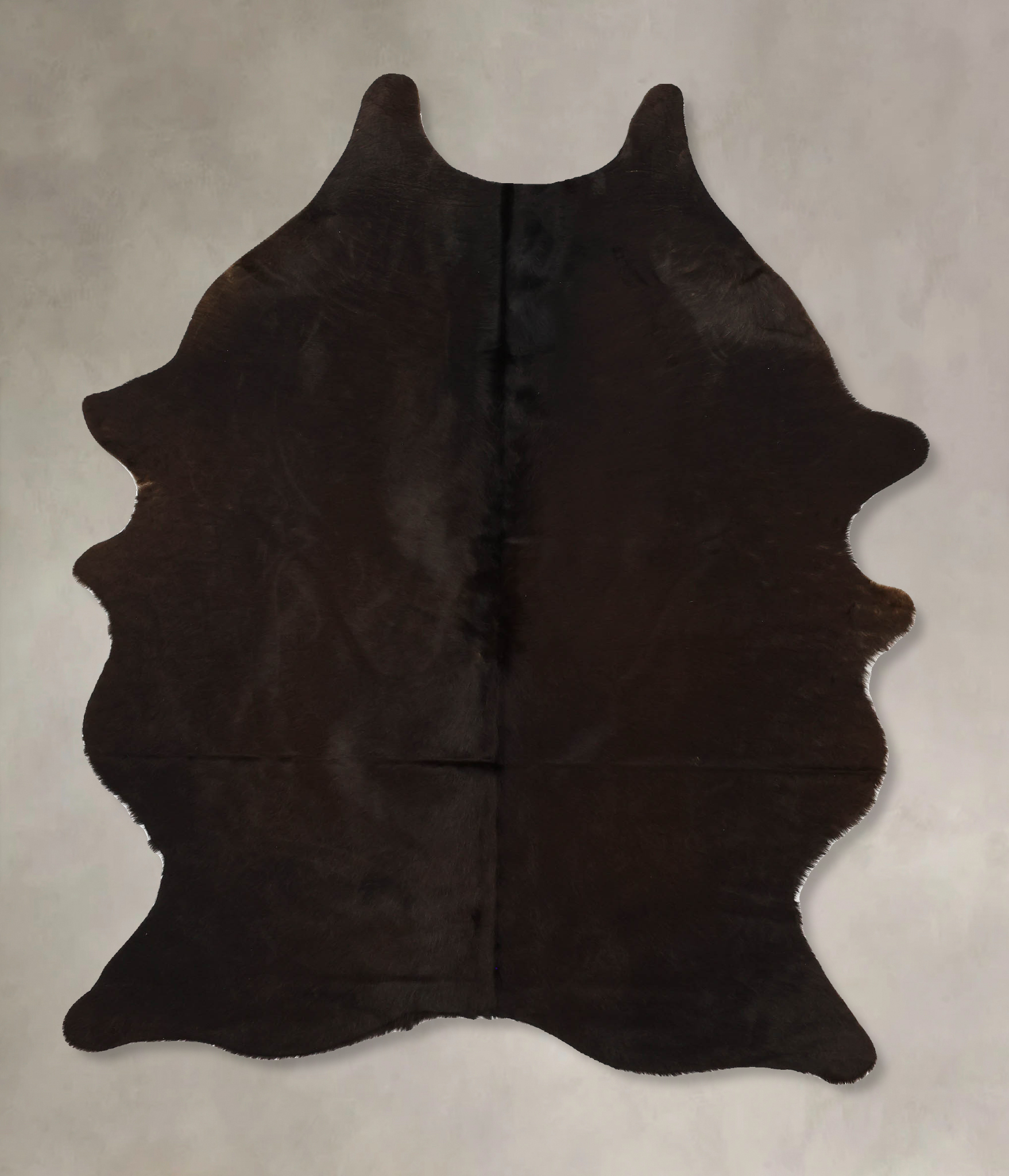 Solid Black Cowhide Rug #B11150