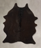 Solid Black Large Brazilian Cowhide Rug 6'9