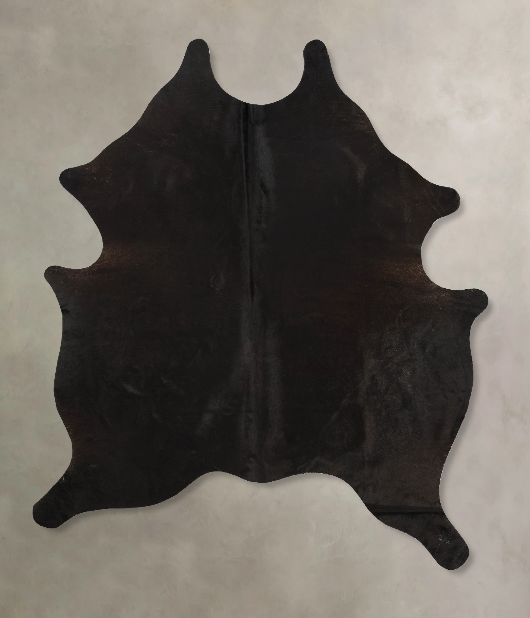 Solid Black Cowhide Rug #B11152