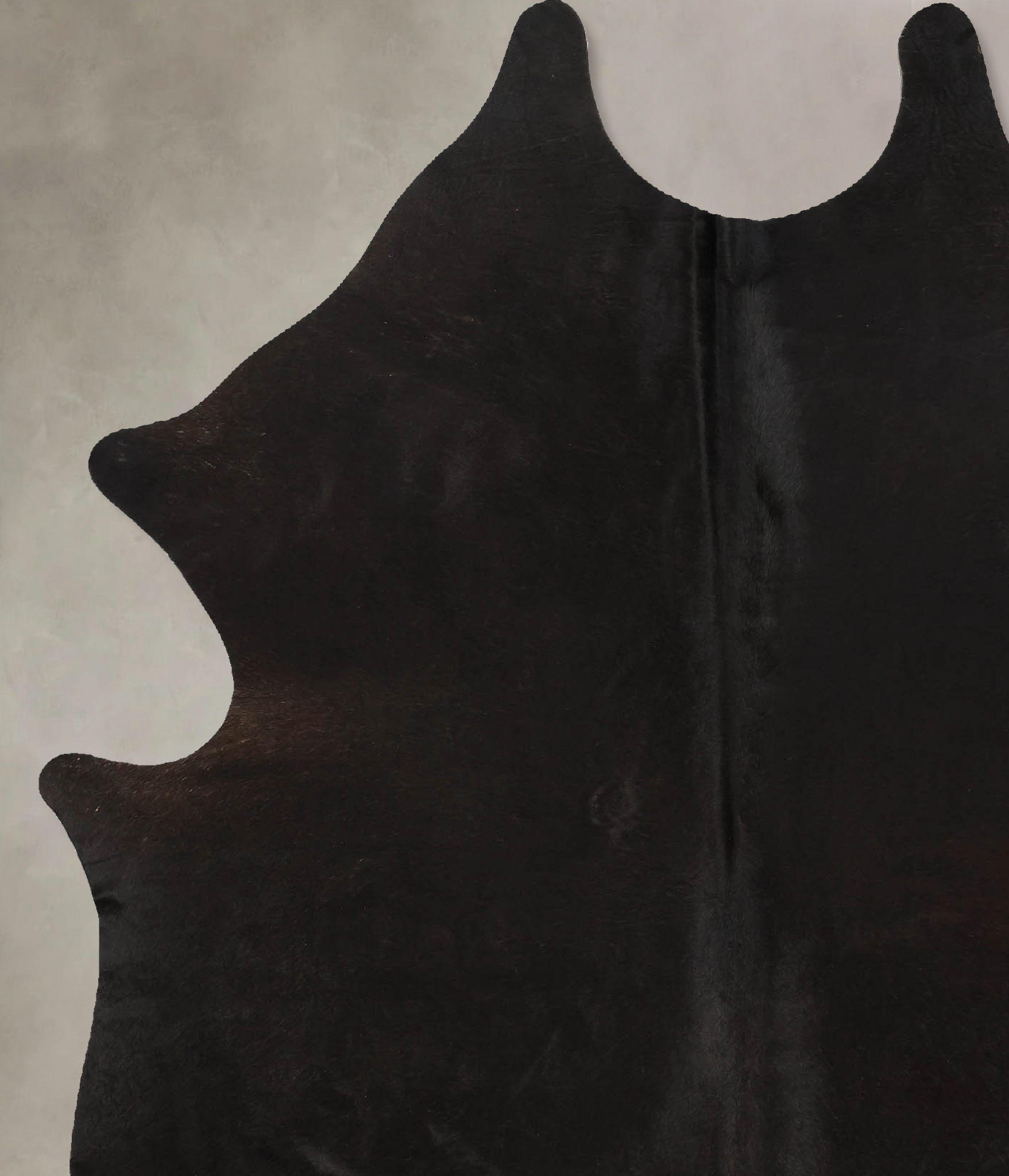 Solid Black Cowhide Rug #B11152