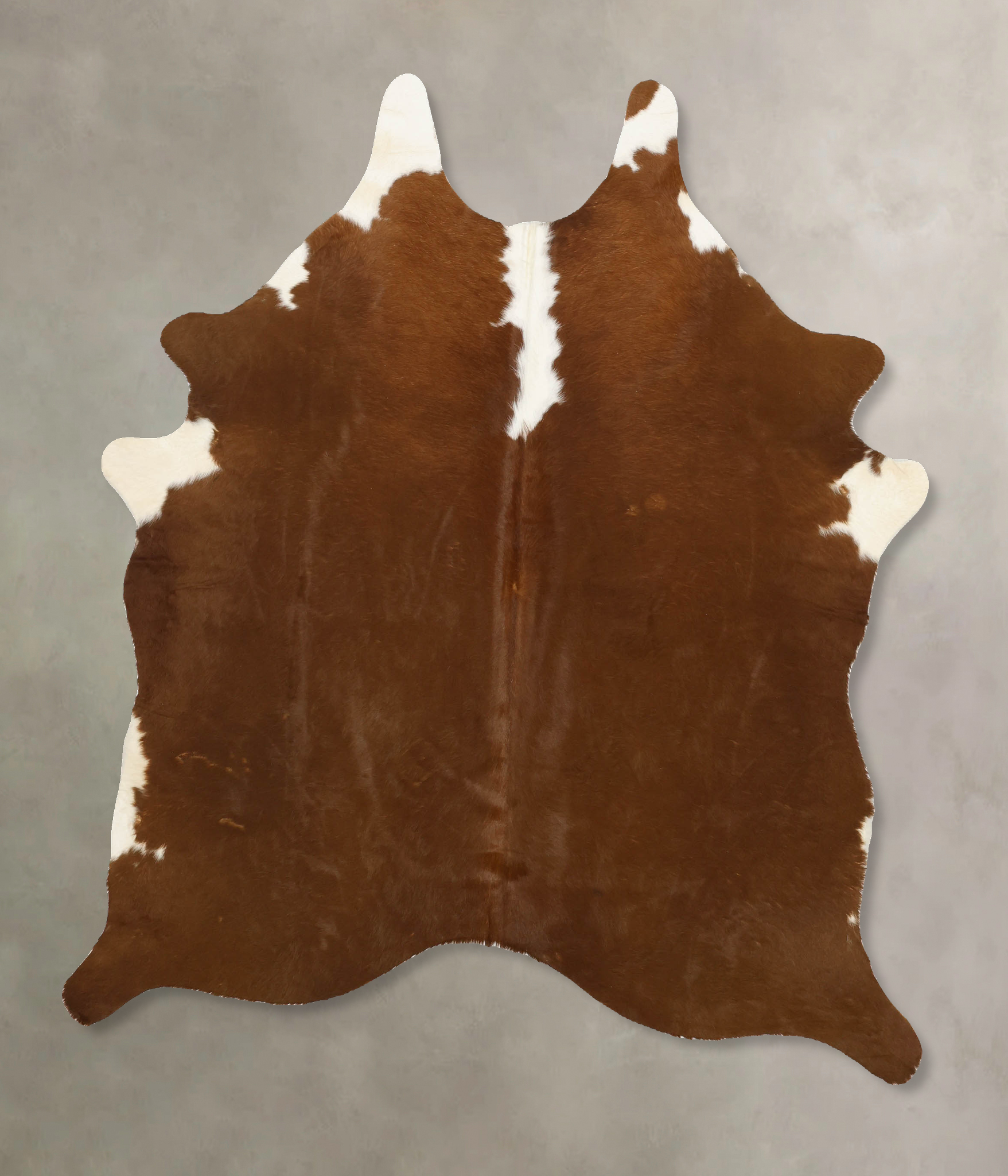 Brown and White Regular Cowhide Rug #B11154