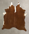 Brown and White Regular Large Brazilian Cowhide Rug 6'7