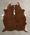 Brown and White Regular Large Brazilian Cowhide Rug 6'8