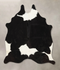 Black and White Large Brazilian Cowhide Rug 5'8