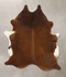 Solid Brown X-Large Brazilian Cowhide Rug 7'0