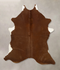 Solid Brown Large Brazilian Cowhide Rug 6'7