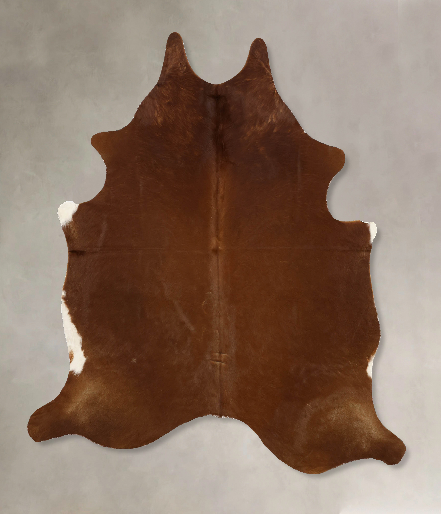 Solid Brown Cowhide Rug #B11170