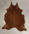 Solid Brown Large Brazilian Cowhide Rug 6'4