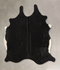 Solid Black Large Brazilian Cowhide Rug 6'1