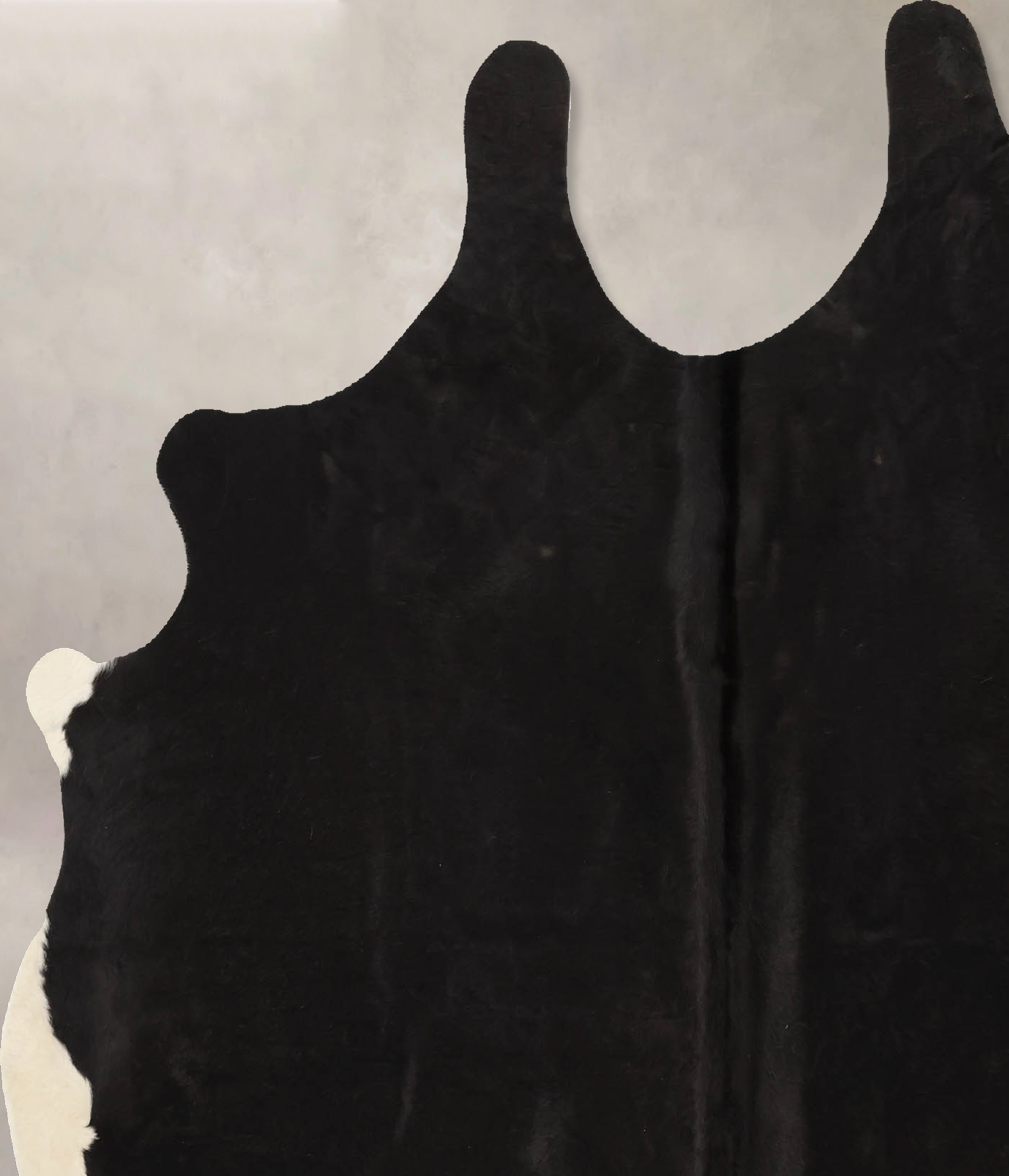 Solid Black Cowhide Rug #B11172