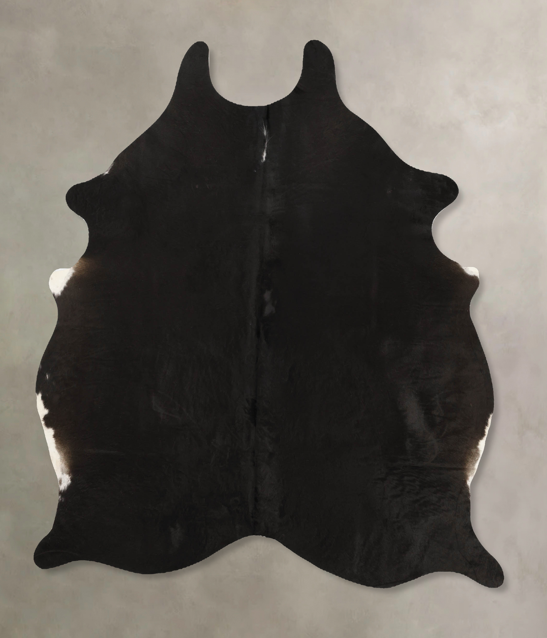 Solid Black Cowhide Rug #B11173