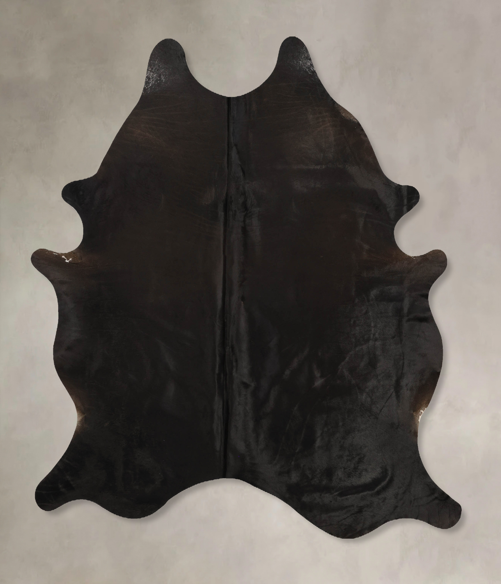 Solid Black Cowhide Rug #B11175