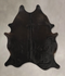 Solid Black X-Large Brazilian Cowhide Rug 7'4