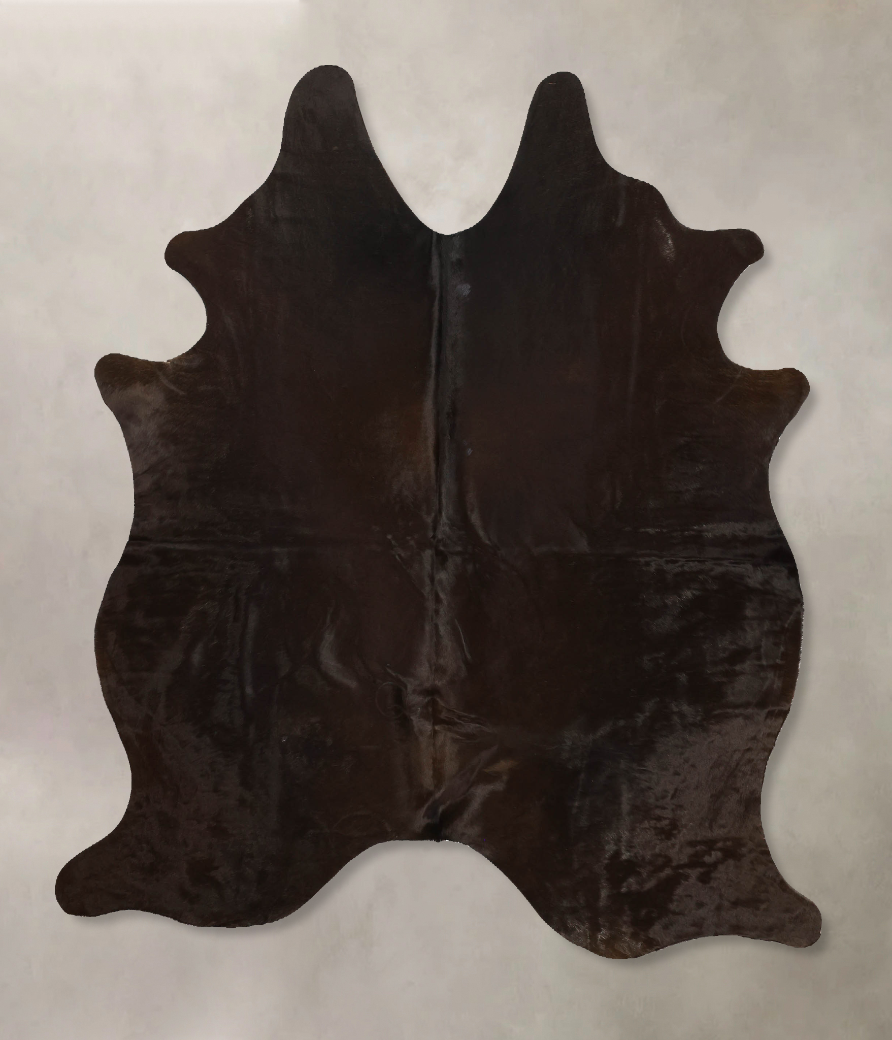 Solid Black Cowhide Rug #B11176