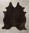 Solid Black Large Brazilian Cowhide Rug 6'7