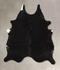 Solid Black X-Large Brazilian Cowhide Rug 6'9