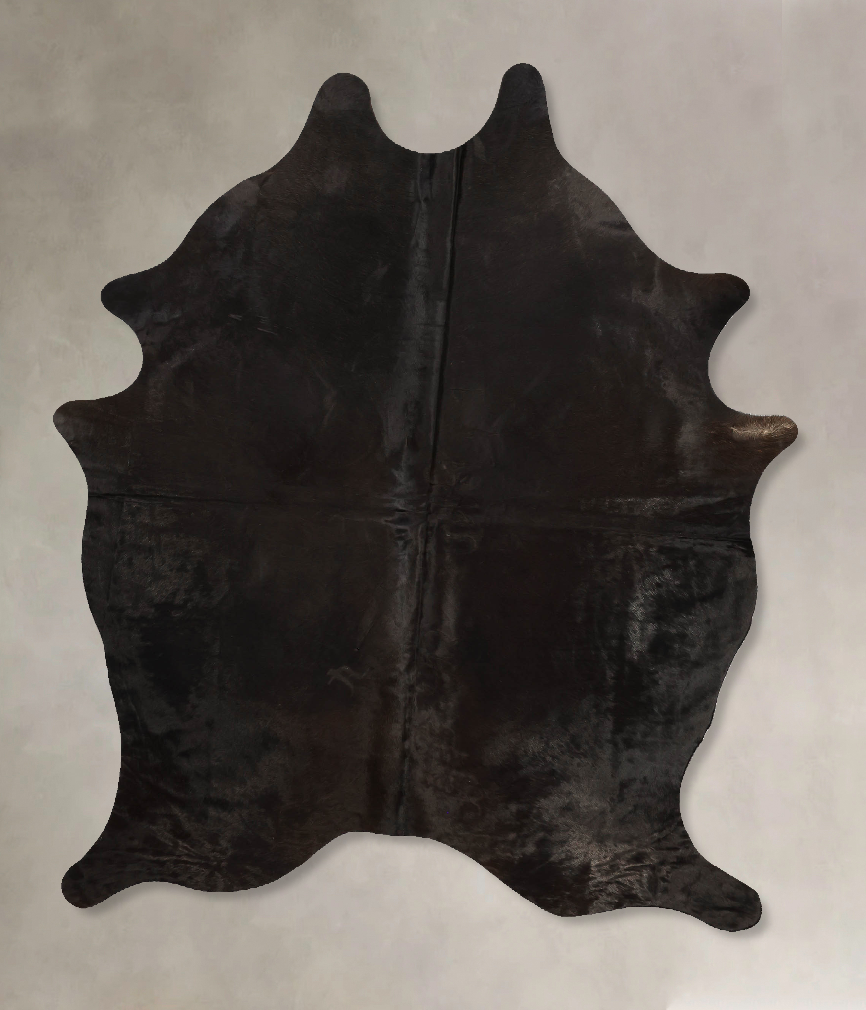 Solid Black Cowhide Rug #B11179