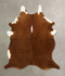 Brown and White Regular X-Large Brazilian Cowhide Rug 7'1