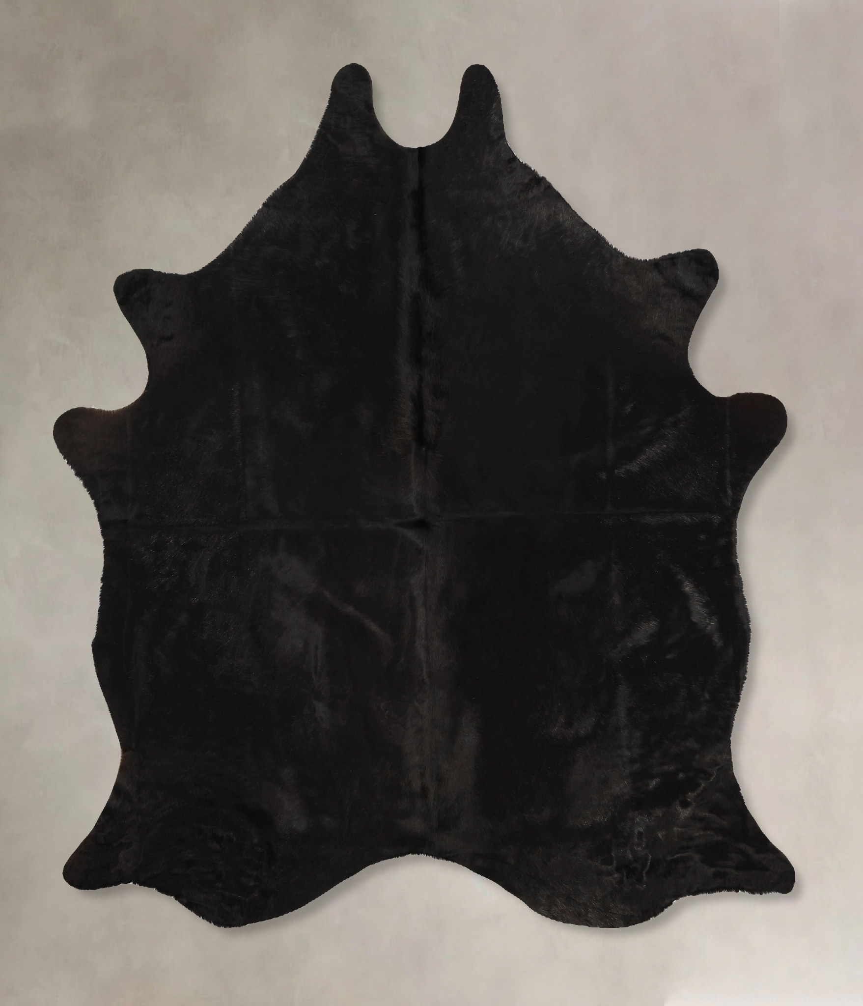 Solid Black Cowhide Rug #B11182