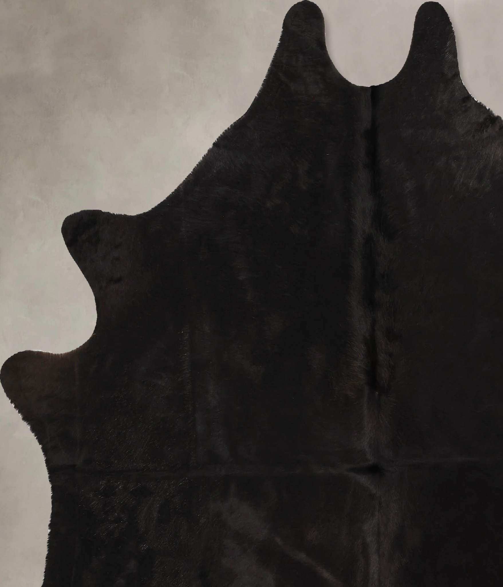 Solid Black Cowhide Rug #B11182